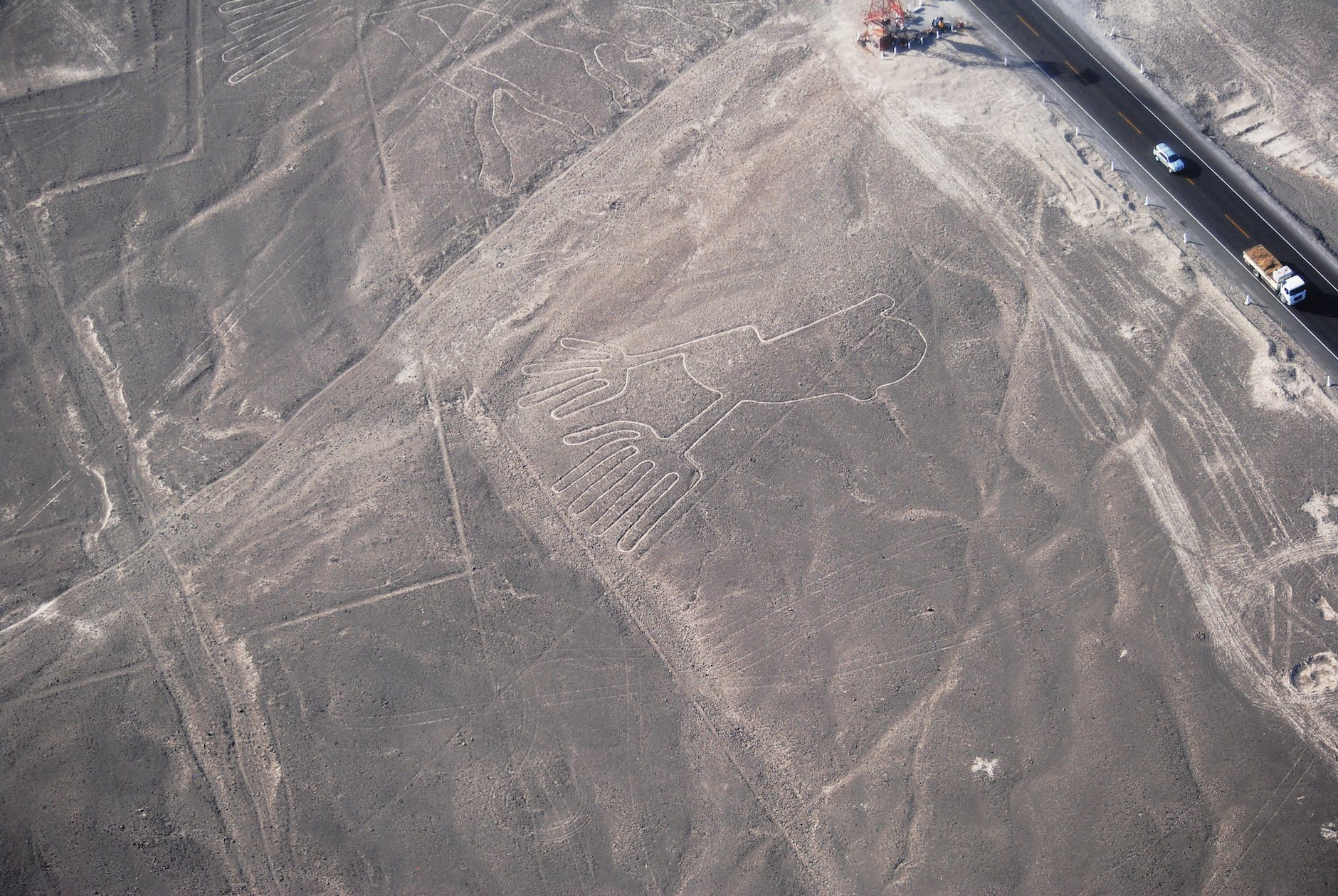 nazca lines near road