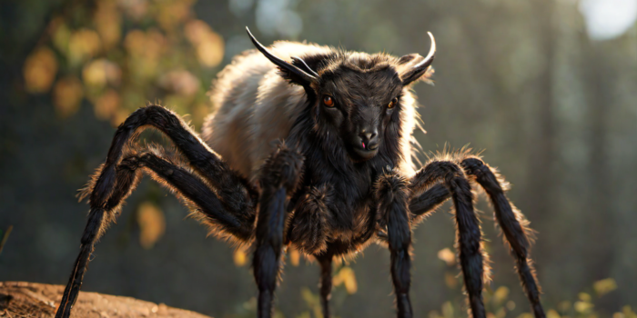 cabra aranha, imagem gerada por IA