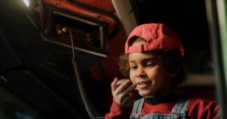 a boy wearing a cap